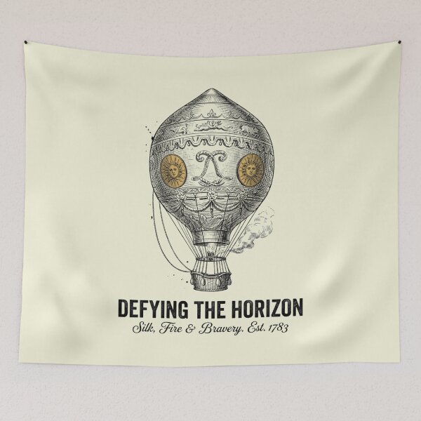 Item preview, The Dream of Flight - Montgolfier Brothers 1783 - First Hot Air Balloon Vintage Art designed and sold by VintageTrailCo.