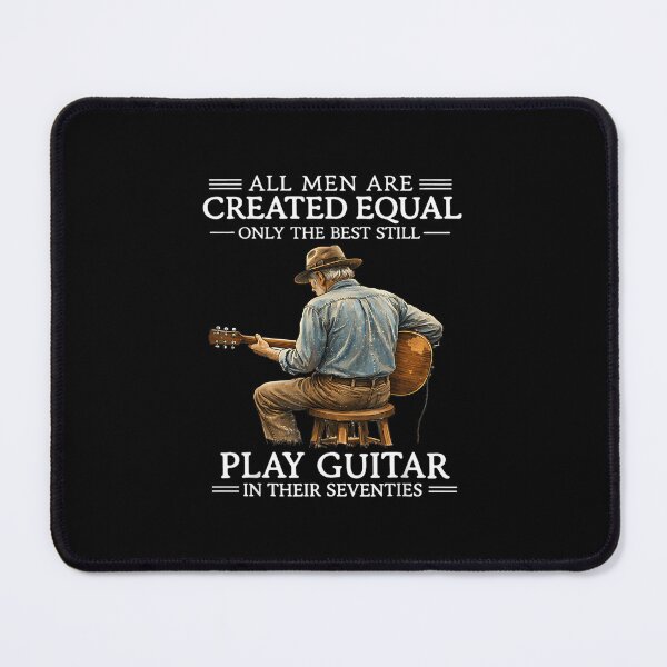 Item preview, All Men Are Created Equal Only The Best Still Play Guitar In Their Seventies Funny Guitarist Gift designed and sold by skshop8.