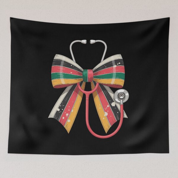 Item preview, Coquette Bow Nurse Black History Black Nurse Stethoscope designed and sold by RonnasJackson.
