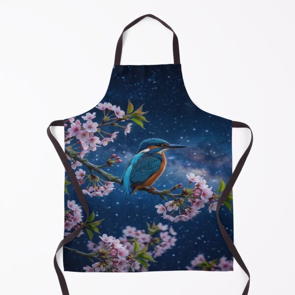 Item preview, Magical Kingfisher in Night Cherry Blossoms designed and sold by Super beautiful art.