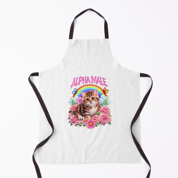Item preview, Alpha Male Funny Kitten Rainbow Floral designed and sold by skshop8.