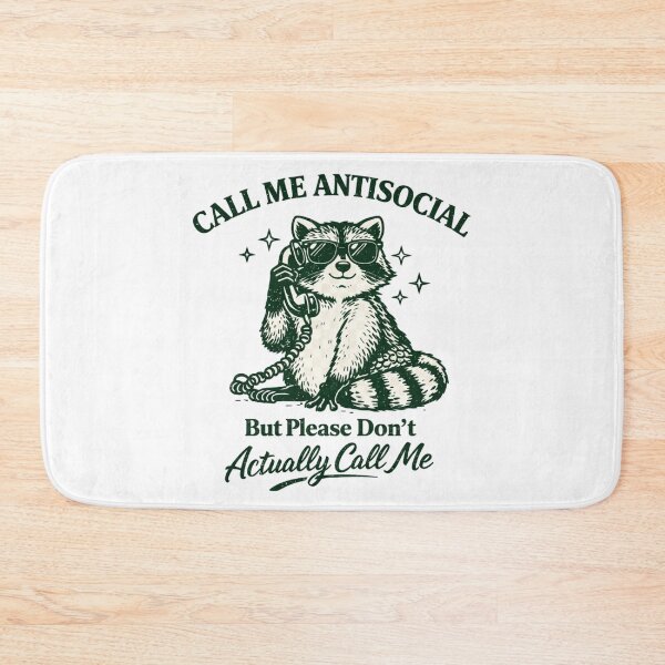 Item preview, Call me antisocial funny raccoon introvert humor | I hate phone calls | Raccoon Lover Gift | Introvert Life   designed and sold by PRINYOS.