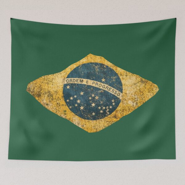 Item preview, Vintage Brazil Flag Soccer Fan Design designed and sold by Junior-Design.