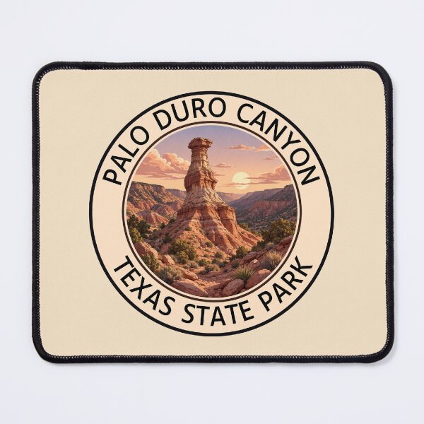 Item preview, Palo Duro Canyon Lighthouse Rock Texas State Park Vintage Round Travel Art designed and sold by SimplyJasper.