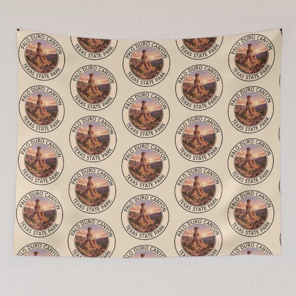 Item preview, Palo Duro Canyon Lighthouse Rock Texas State Park Vintage Round Travel Art designed and sold by SimplyJasper.