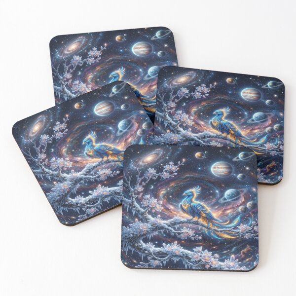 Item preview, Majestic Cosmic Phoenix Rising in Galaxy Nebula designed and sold by Super beautiful art.