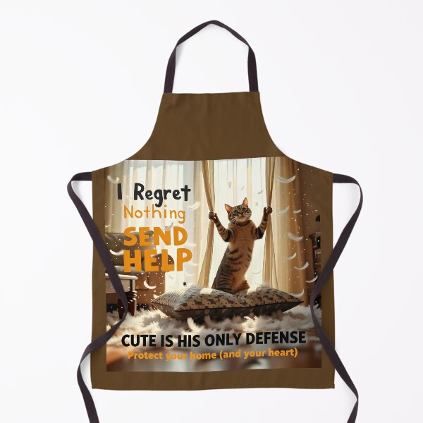 Item preview, I Regret Nothing, Send Help — Cute Is His Only Defense (Protect Your Home — and Your Heart) designed and sold by Creative-RE.