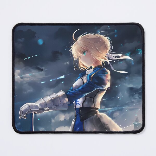 Item preview, Saber Fate Stay Night Night Sky Battle Stance Anime Girl designed and sold by Spraykart.