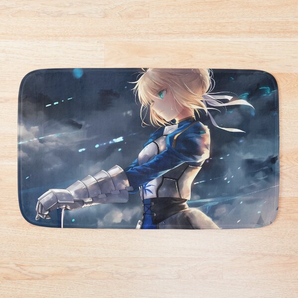 Item preview, Saber Fate Stay Night Night Sky Battle Stance Anime Girl designed and sold by Spraykart.
