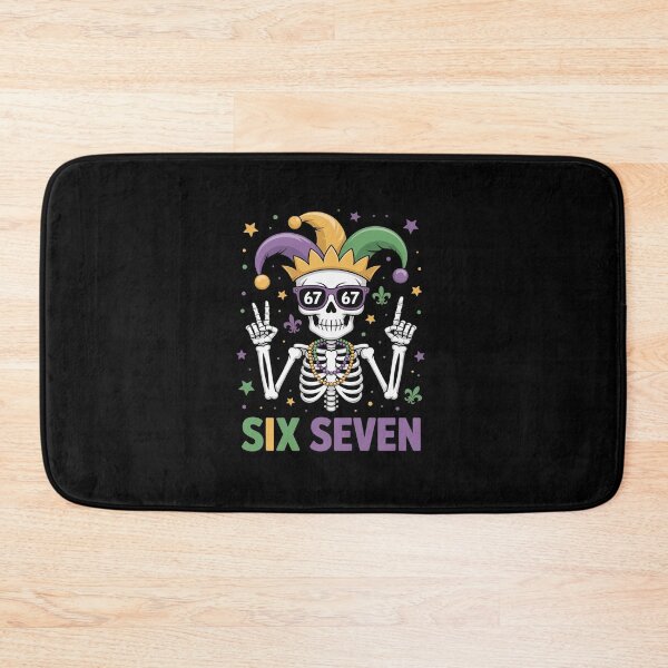 Item preview, 67 Mardi Gras Skeleton 6 7 Meme Mask Beads Six Seven designed and sold by RonnasJackson.