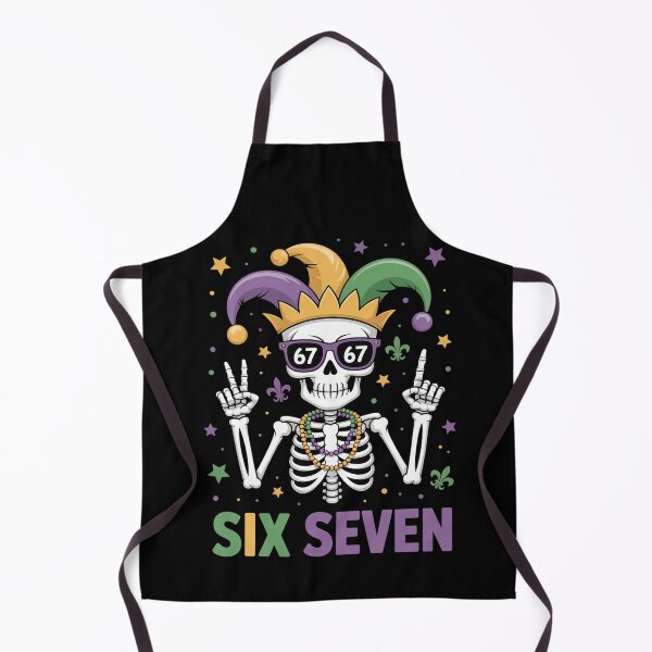 Item preview, 67 Mardi Gras Skeleton 6 7 Meme Mask Beads Six Seven designed and sold by RonnasJackson.
