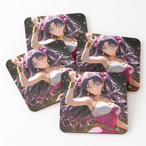 Item preview, Rin Tohsaka Fate Stay Night Anime Girl Waifu Radiant Charm Glowing Fantasy Dance Sparkling designed and sold by Spraykart.