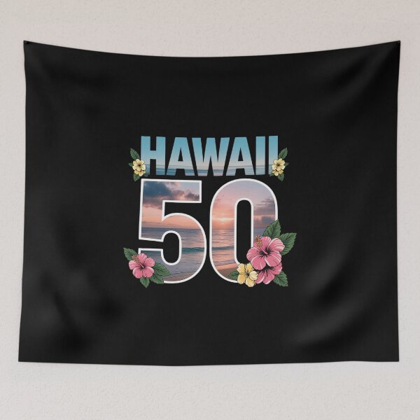 Item preview, Hawaii 50th Birthday Hawaiian Aloha Beach Hibiscus designed and sold by RonnasJackson.