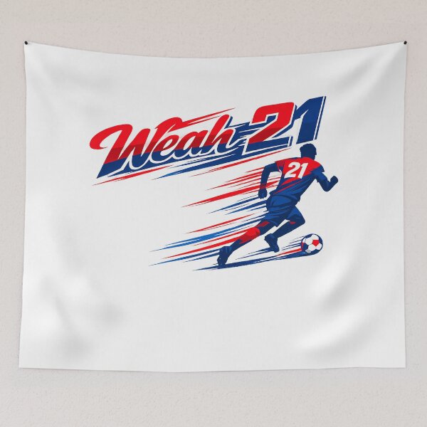 Item preview, Weah 21 USA Soccer Speed Winger  Fast Football Design designed and sold by OliviaHayesArt.