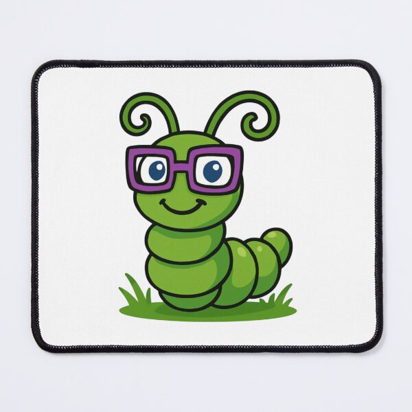Item preview, Nerdy Worm with Glasses Reading Aesthetic Design designed and sold by CanSparkleArt.