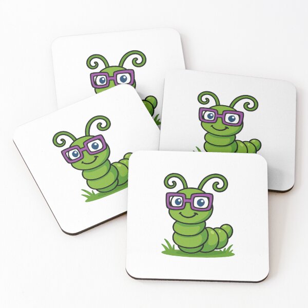 Item preview, Nerdy Worm with Glasses Reading Aesthetic Design designed and sold by CanSparkleArt.