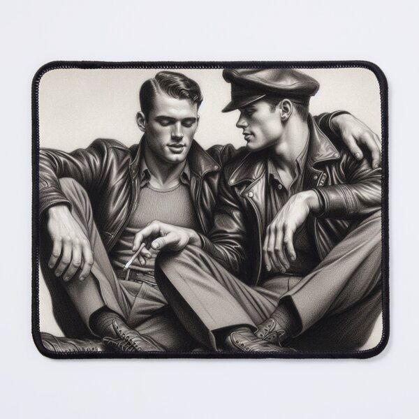 Item preview, 1940's Vintage Leather Legends Berlin Biker Boys Gay Pride Graphic Design designed and sold by ItsAKinkThing.