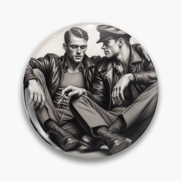 Item preview, 1940's Vintage Leather Legends Berlin Biker Boys Gay Pride Graphic Design designed and sold by ItsAKinkThing.