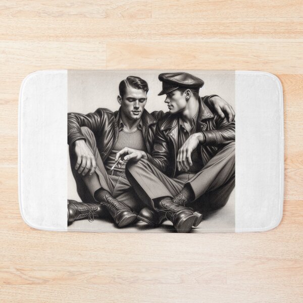 Item preview, 1940's Vintage Leather Legends Berlin Biker Boys Gay Pride Graphic Design designed and sold by ItsAKinkThing.