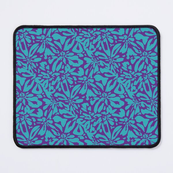 Item preview, Warped Garden Florals Abstract Pattern_Blue_Purple designed and sold by YaldiDesign.