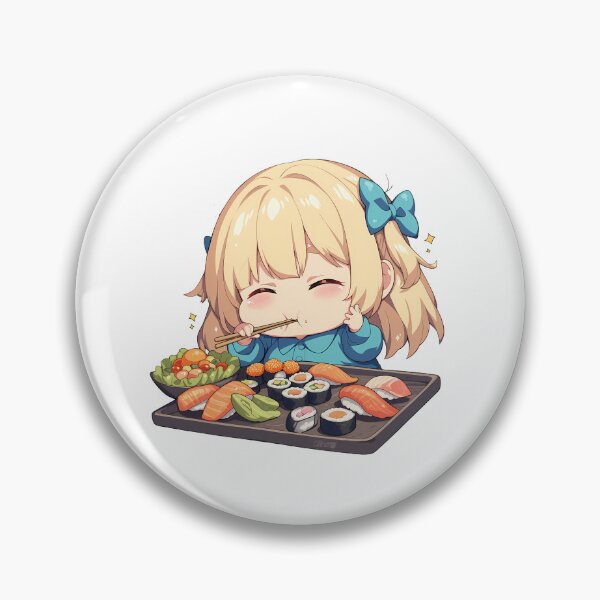 Item preview, Ais Wallenstein Pick Up Girls Dungeon Chibi Sushi Bite designed and sold by Spraykart.