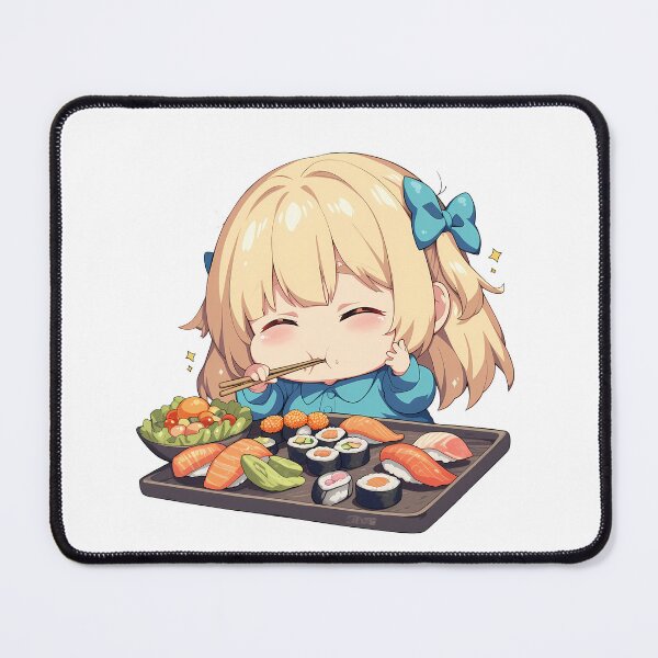 Item preview, Ais Wallenstein Pick Up Girls Dungeon Chibi Sushi Bite designed and sold by Spraykart.