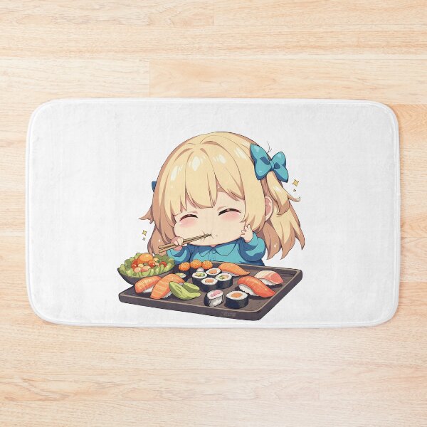 Item preview, Ais Wallenstein Pick Up Girls Dungeon Chibi Sushi Bite designed and sold by Spraykart.