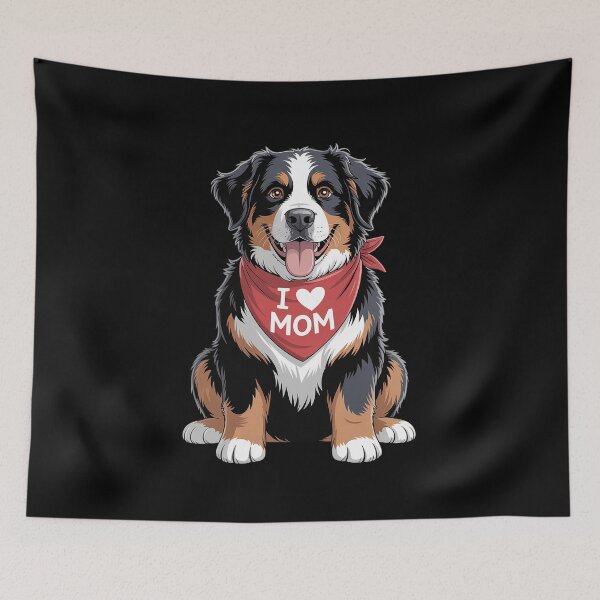 Item preview, I Love Mom Bernedoodle Lover Dog Mother's Day designed and sold by RonnasJackson.
