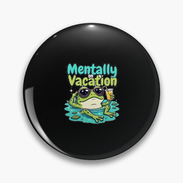 Item preview, Mentally on Vacation Frog T-Shirt – Cute Funny Relaxing Summer Tee designed and sold by Epic.