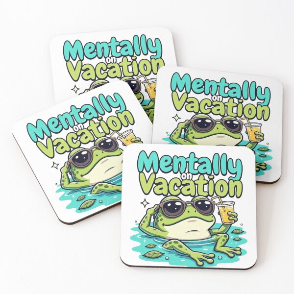 Item preview, Mentally on Vacation Frog T-Shirt – Cute Funny Relaxing Summer Tee designed and sold by Epic TV USA.