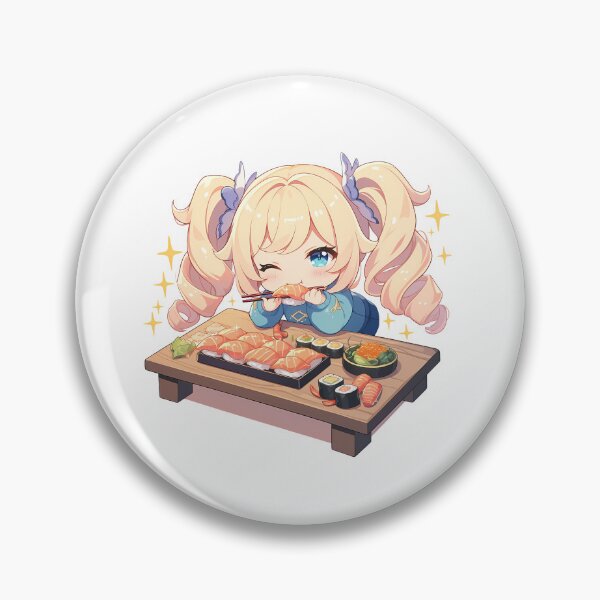 Item preview, Barbara Genshin Impact Chibi Sushi Sparkles designed and sold by Spraykart.