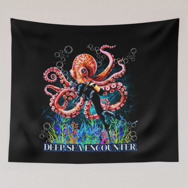 Item preview, Deep Sea Encounter designed and sold by Tripp Art Studio.