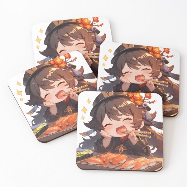 Item preview, Hu Tao Genshin Impact Chibi Sushi Snack Attack designed and sold by Spraykart.