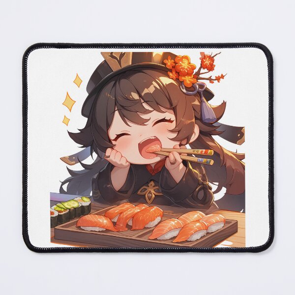 Item preview, Hu Tao Genshin Impact Chibi Sushi Snack Attack designed and sold by Spraykart.