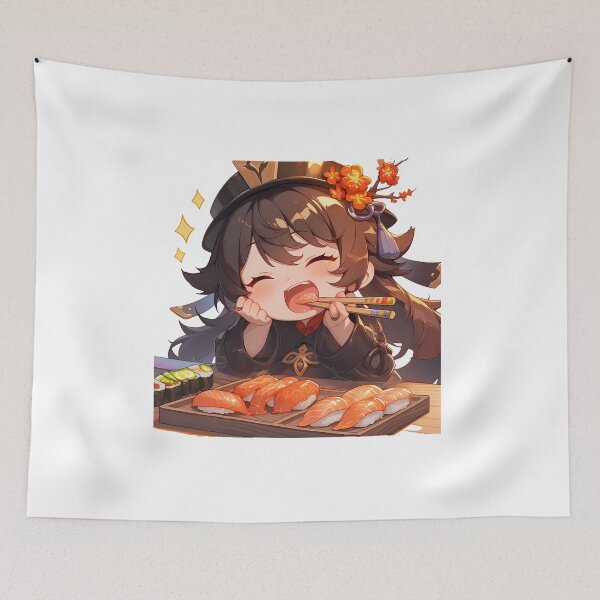 Item preview, Hu Tao Genshin Impact Chibi Sushi Snack Attack designed and sold by Spraykart.