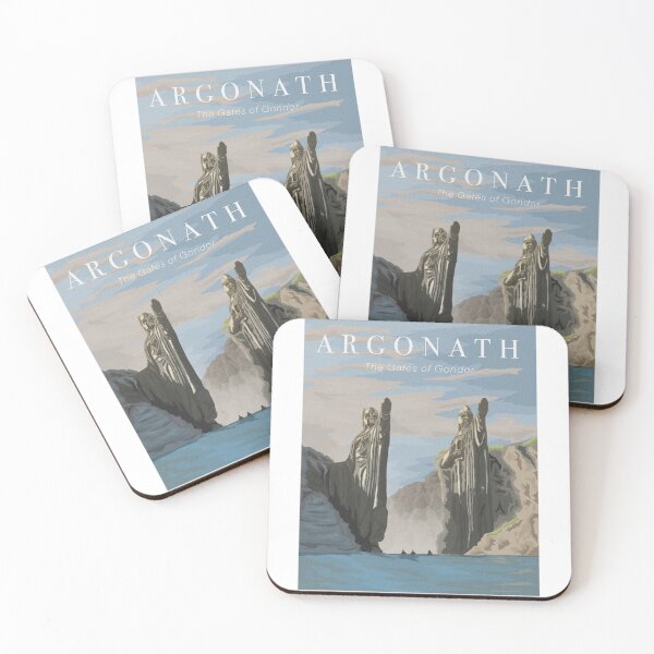 Item preview, Argonath Travel Poster designed and sold by delaneyjz.