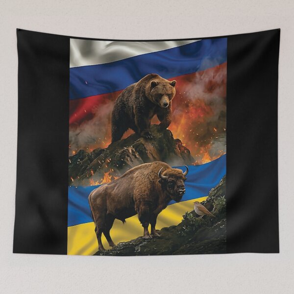 Item preview, RUSSIA VS UKRAINE - BLACK designed and sold by Marlon Oseguera.