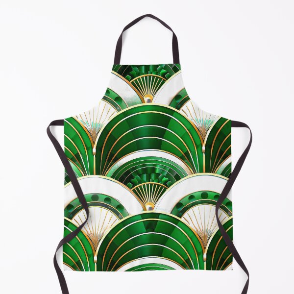 Item preview, Art Deco Emerald-Green Hues And Golden Pattern designed and sold by DEC02.