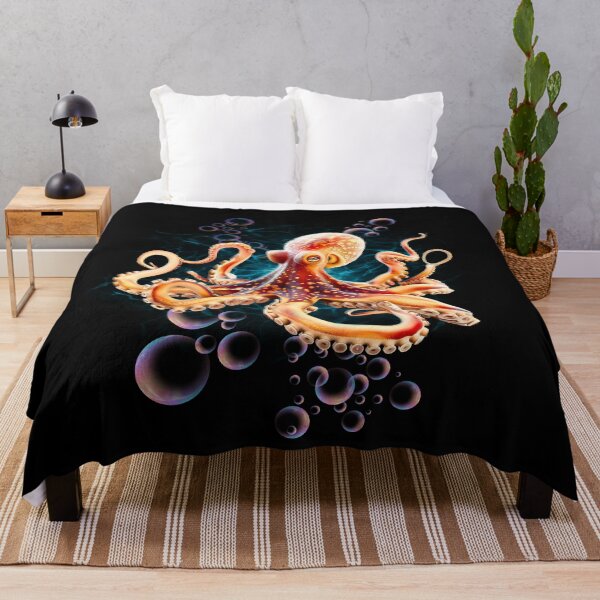 Item preview, Neon Glow Bubbles (Octopus) designed and sold by Tripp Art Studio.