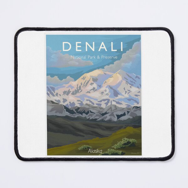 Item preview, Denali Travel Poster designed and sold by delaneyjz.