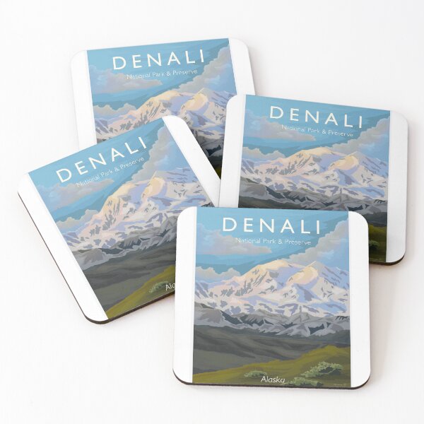 Item preview, Denali Travel Poster designed and sold by delaneyjz.