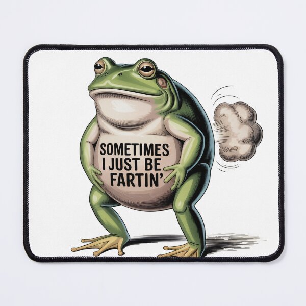 Item preview, Naturalist Frog Illustration with Humorous Gas designed and sold by Bloomkept.