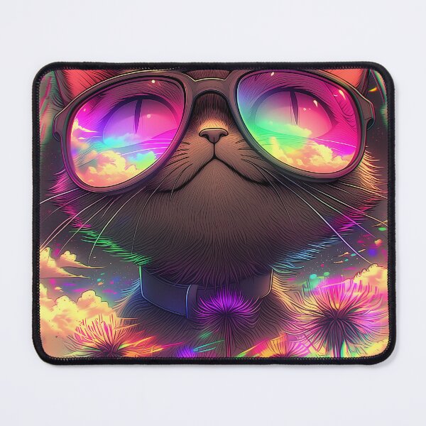 Item preview, Too Cool For This Reality | Psychedelic Cat Sunglasses Neon Art designed and sold by DonaldWaltersxx.