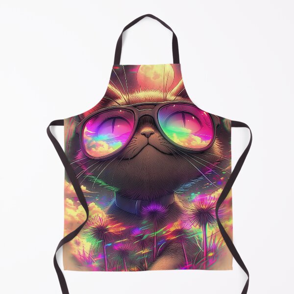 Item preview, Too Cool For This Reality | Psychedelic Cat Sunglasses Neon Art designed and sold by DonaldWaltersxx.