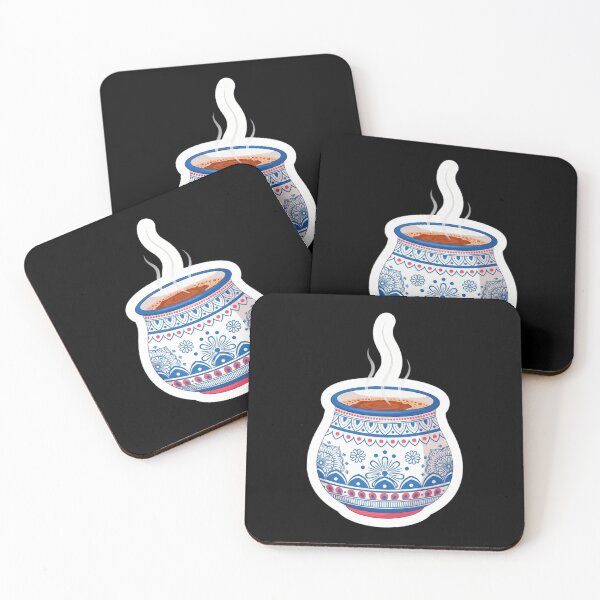 Item preview, Royal Blue Pottery Chai Kulhad - Indian Tea Lover Sticker designed and sold by DesertFlowArt.