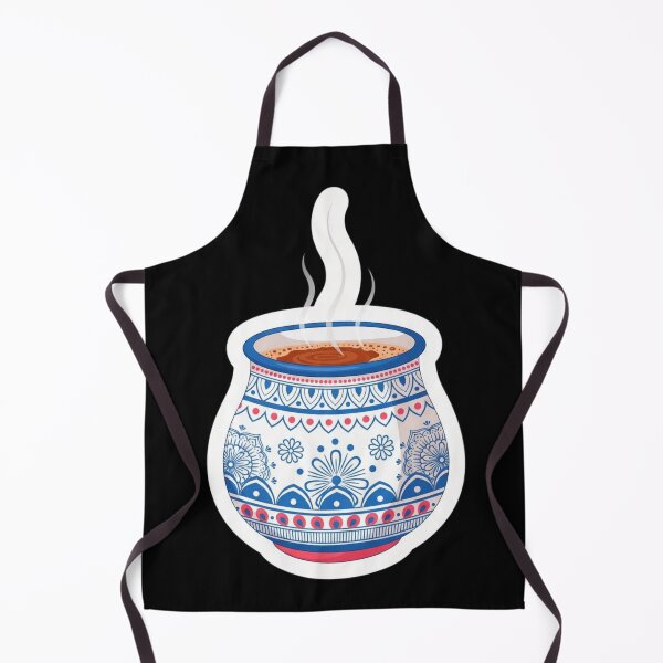 Item preview, Royal Blue Pottery Chai Kulhad - Indian Tea Lover Sticker designed and sold by DesertFlowArt.