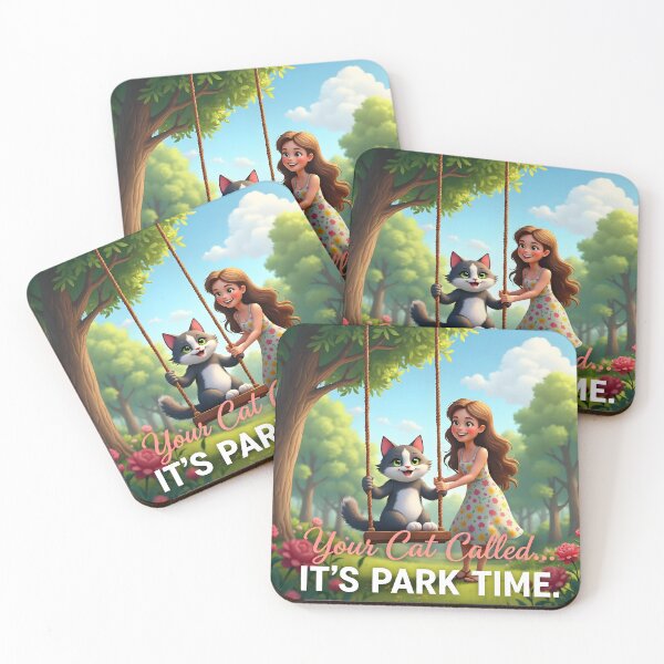 Item preview, "Your Cat Called... It Is Park Time" — Playful Pet Lifestyle Image designed and sold by Creative-RE.