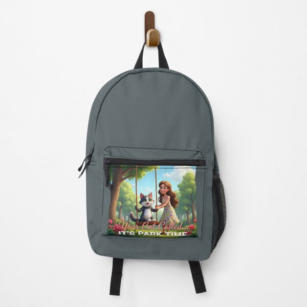 Item preview, "Your Cat Called... It Is Park Time" — Playful Pet Lifestyle Image designed and sold by Creative-RE.
