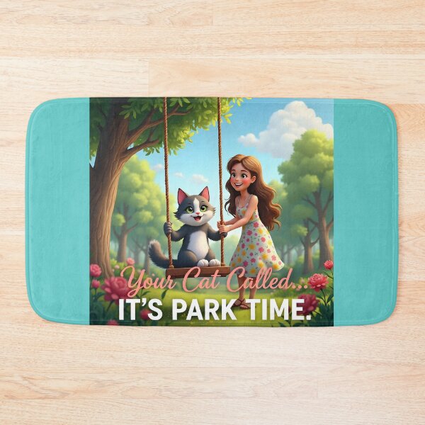 Item preview, "Your Cat Called... It Is Park Time" — Playful Pet Lifestyle Image designed and sold by Creative-RE.