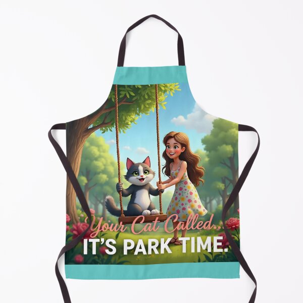 Item preview, "Your Cat Called... It Is Park Time" — Playful Pet Lifestyle Image designed and sold by Creative-RE.